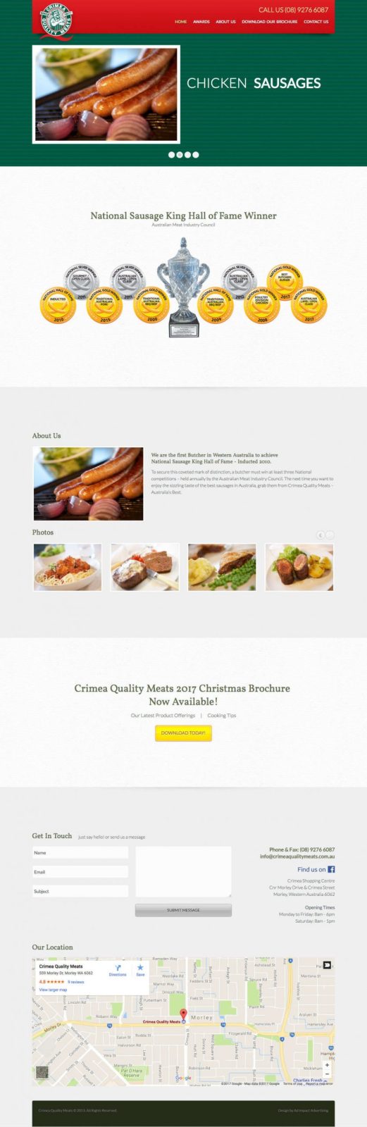 Crimea Quality Meats Webdesign